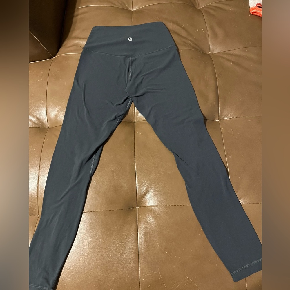lulu lemon grey teal leggings